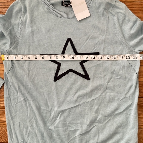 NEW | Zadig & Voltaire Miss Star Crewneck Cotton Sweater Ciel Stone Blue Large - Picture 11 of 12